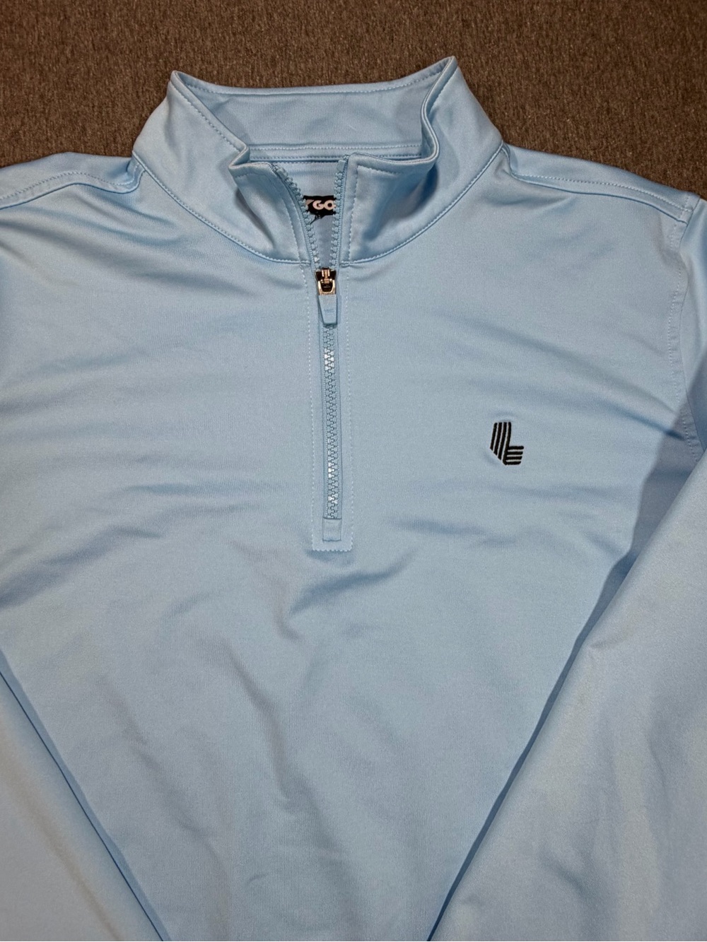 Light Blue LIV Golf Quarter-Zip Pullover Performance Stretch Mens Medium